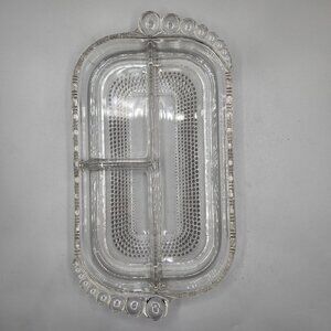 Vintage Duncan Miller Teardrop Tear Drop 3 Part Rectangle Relish Dish 1940s